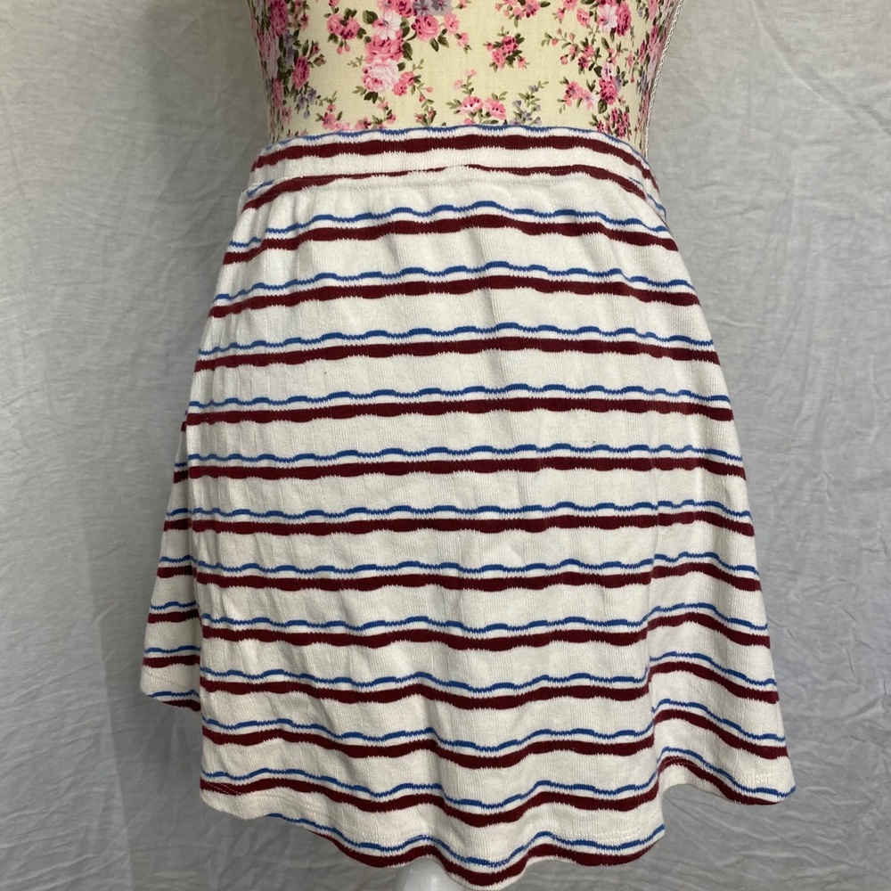 Red white and blue mini skirt